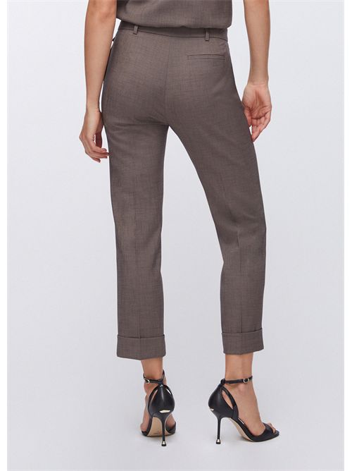 Pantaloni straight in tessuto mélange LIU JO | CA6367T577A/P9578
